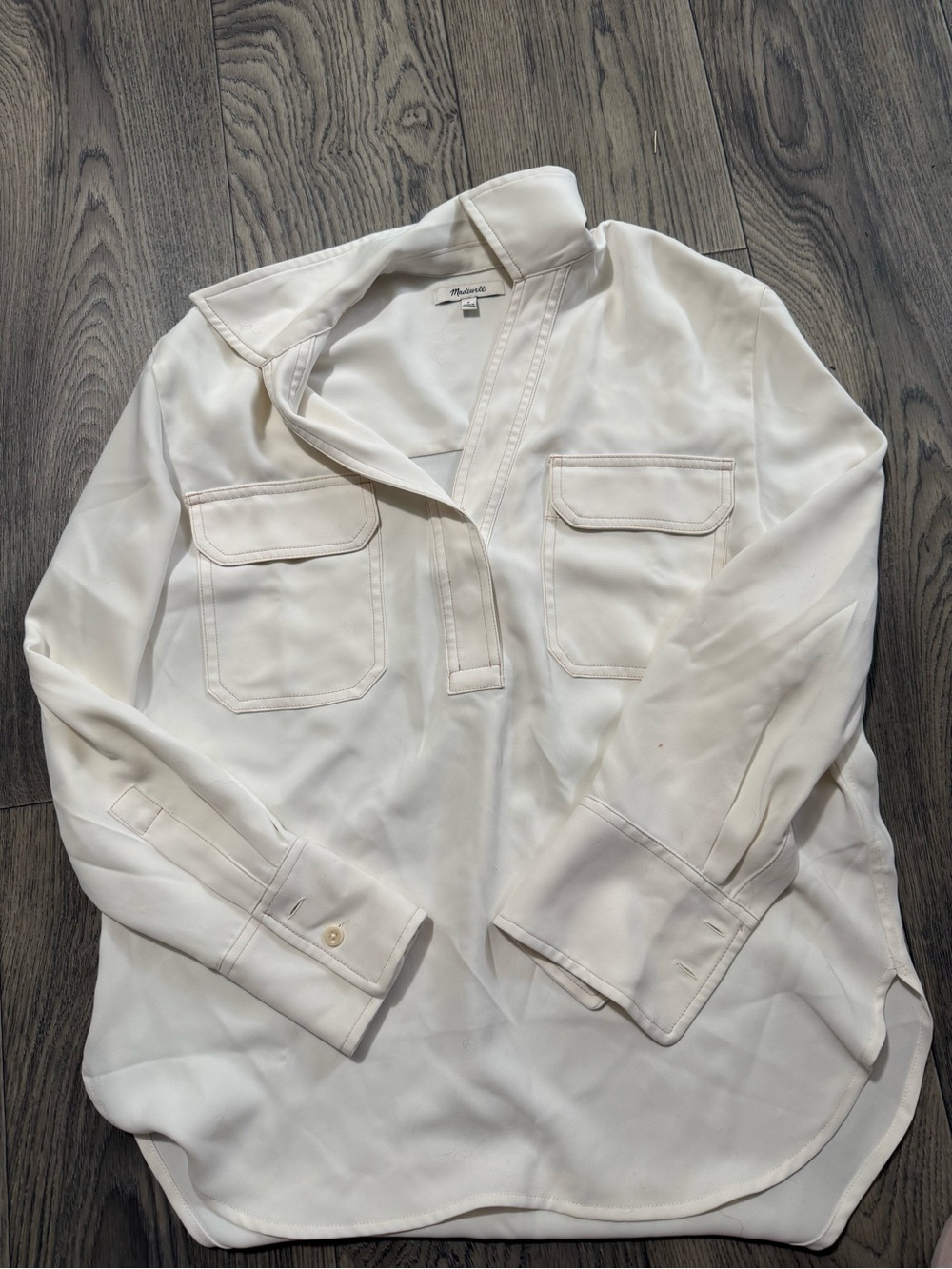 Madewell White Long-Sleeve